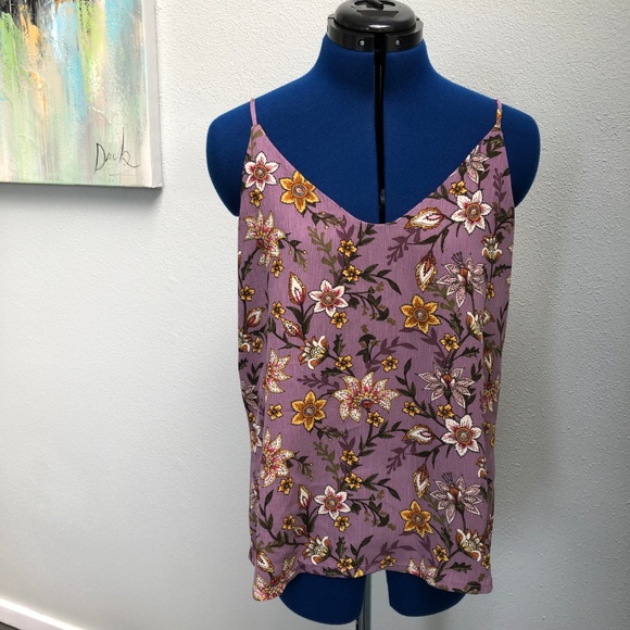 Jody California Purple Floral Top - Picture 2 of 5